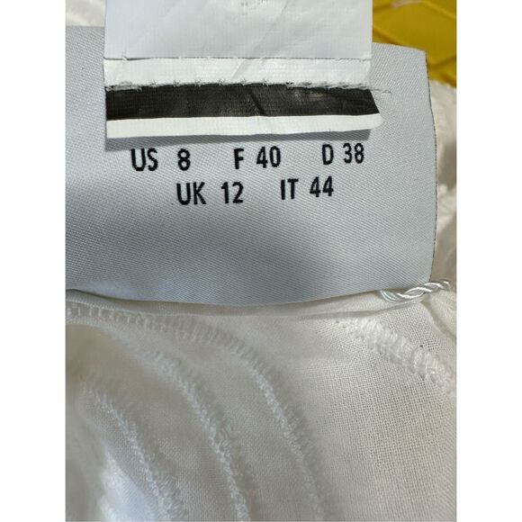 AKRIS Cotton Batiste Midi Dress with Circle Loop Embroidery US 8 $1390 - Picture 11 of 11